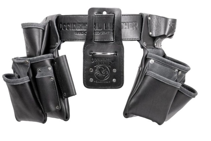 OCCIDENTAL UB5080DB LG ULTRA BLACK LEATHER PRO FRAMER TOOL BELT SET